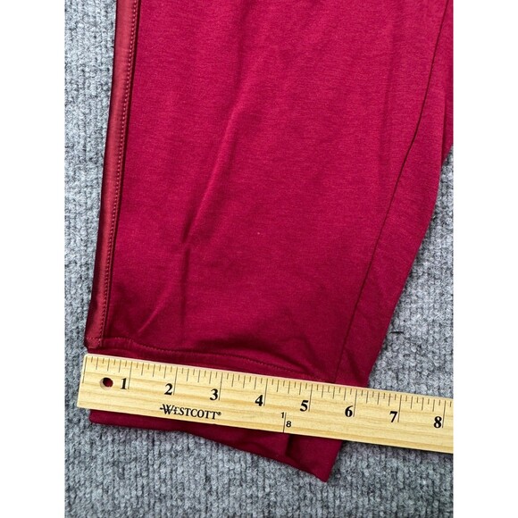 Chico’s Zenergy Women’s Size 4 20/22 Comfort Waist Red Jogger Pants Satin Trim - Picture 8 of 11